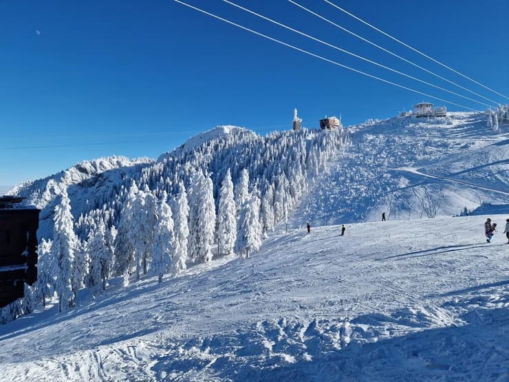 שקיעה חורפית פנורמית מהתצפית הגבוהה ביותר בפויאנה בראשוב.