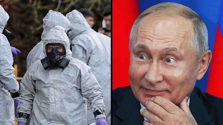 פוטין והצוותים מחוץ לבית של סקריפל (צילום: AP Photo/Dmitry Serebryakov) פוטין והצוותים מחוץ לבית של סקריפל