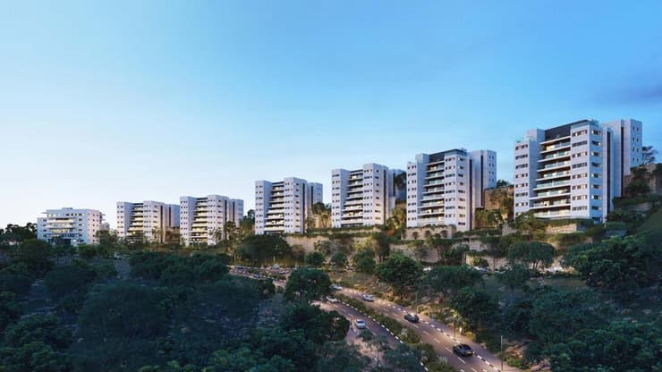 הדמיית פרויקט מגורים ברכסים של קבוצת שובל