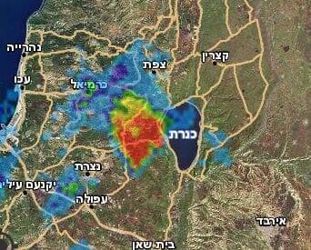 מכ"ם הגשם בצפון