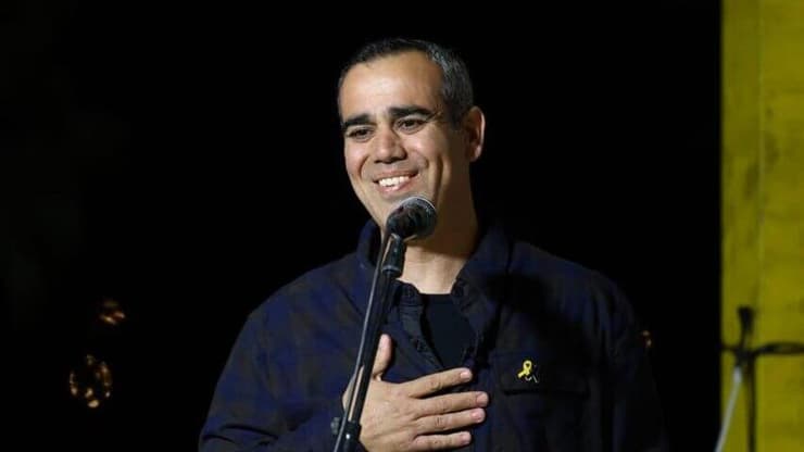 עמרי מירן בעצרת בצומת הקשתות