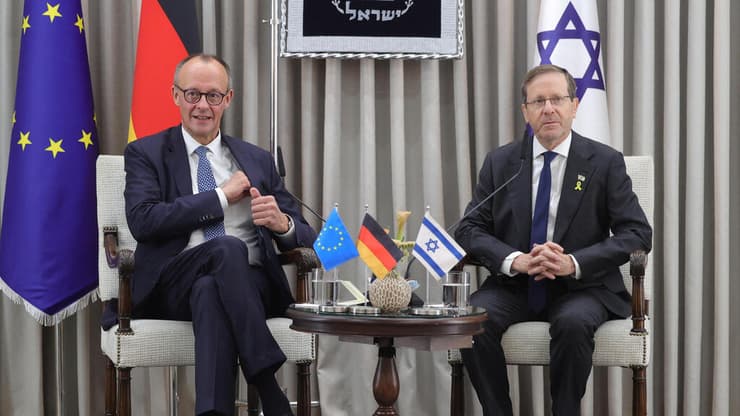 נשיא המדינה נפגש עם קנצלר גרמניה פרידריך מרץ בבית הנשיא
