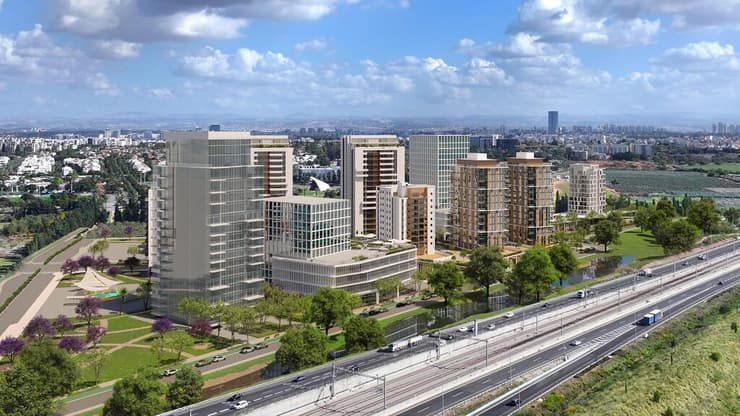 הדמיה של שכונת קריית הצעירים במערב רעננה. כ-6,000 דירות על חלק משטחי המועצה האזורית חוף השרון שעל פי התוכנית אמורים לעבור לשטחה המוניצפלי של רעננה (הדמיה: טוטם) שכונת הצעירים ברעננה