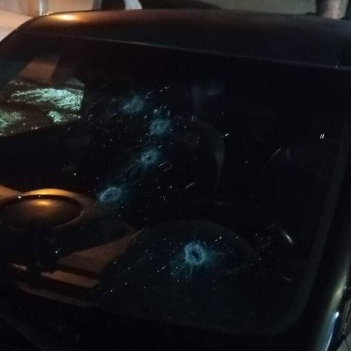 הרכב שנורה על ידי צה"ל בעיירה עזון שבאזור קלקיליה 