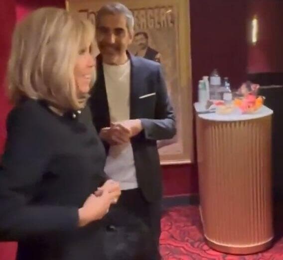 מקרון ואביטן, מתוך התיעוד שפורסם בצרפת בריז'יט מקרון תועדה מקללת מפגינות פמיניסטיות צרפת