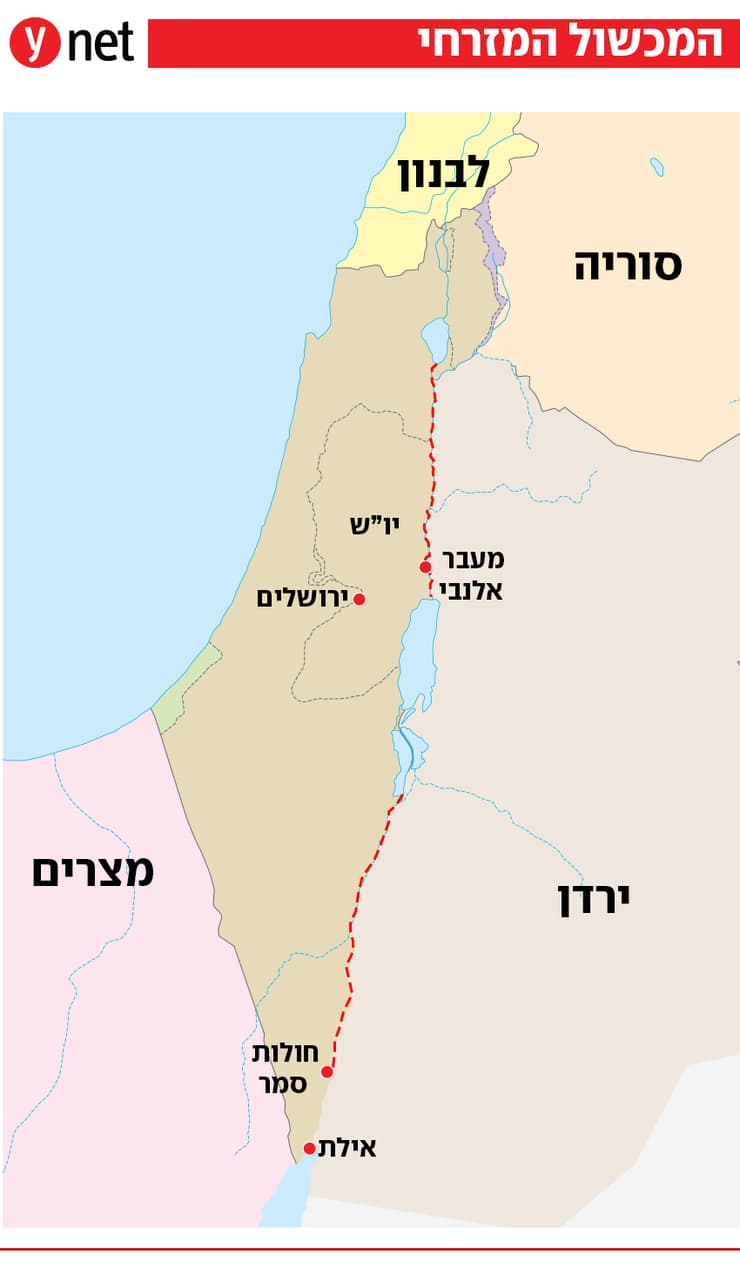 מפה המכשול המזרחי מפה המכשול המזרחי