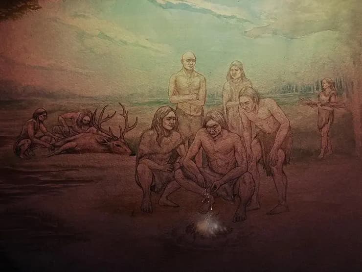 ניאנדרטלים מדליקים אש