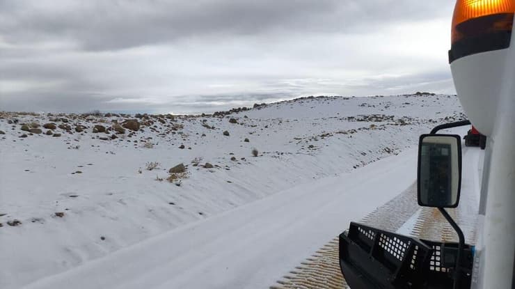 צילום: כפיר סבג שלג בחרמון עם בואה של סופת "ביירון"