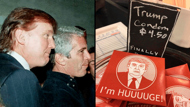 דונלד טראמפ באחוזה של ג'פרי אפשטיין 