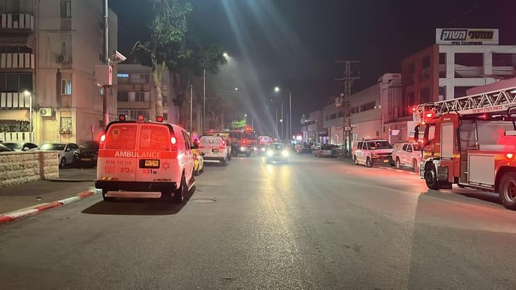 זירת השריפה בקריית מלאכי (צילום: תיעוד מבצעי מד"א) זירת השריפה בקריית מלאכי