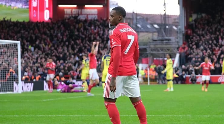 קאלום האדסון אודוי ברגע שהכדור נכנס לשער (IMAGO) קאלום האדסון אודוי ברגע שהכדור נכנס לשער