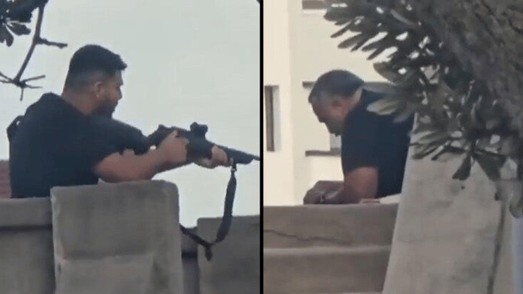 אב ובנו ביצעו את הפיגוע הרצחני בחג החנוכה (צילום: סעיף 27א לפי חוק זכויות יוצרים) תיעוד הירי של המחבל בבונדיי ביץ'