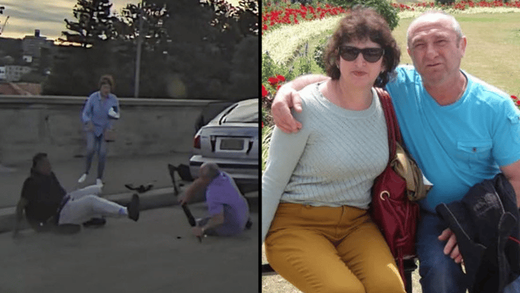 בוריס וסופיה גורמן שנרצחו, והתיעוד ממצלמת רכב שבו נראו נאבקים במחבל סג'יד אכרם בוריס ו סופיה גורמן שנרצחו ב פיגוע ב סידני אוסטרליה אחרי שניסו להיאבק באחד המחבלים