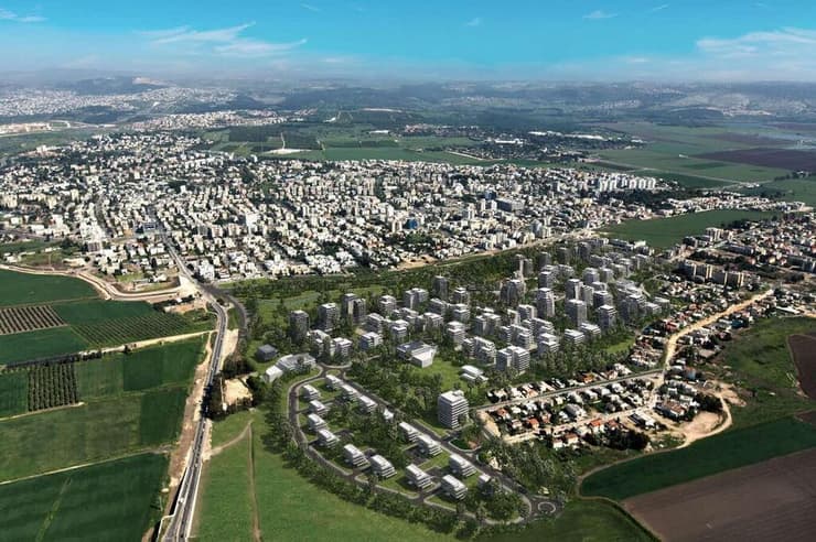 שכונה חדשה במערב קריית אתא - הדמייה