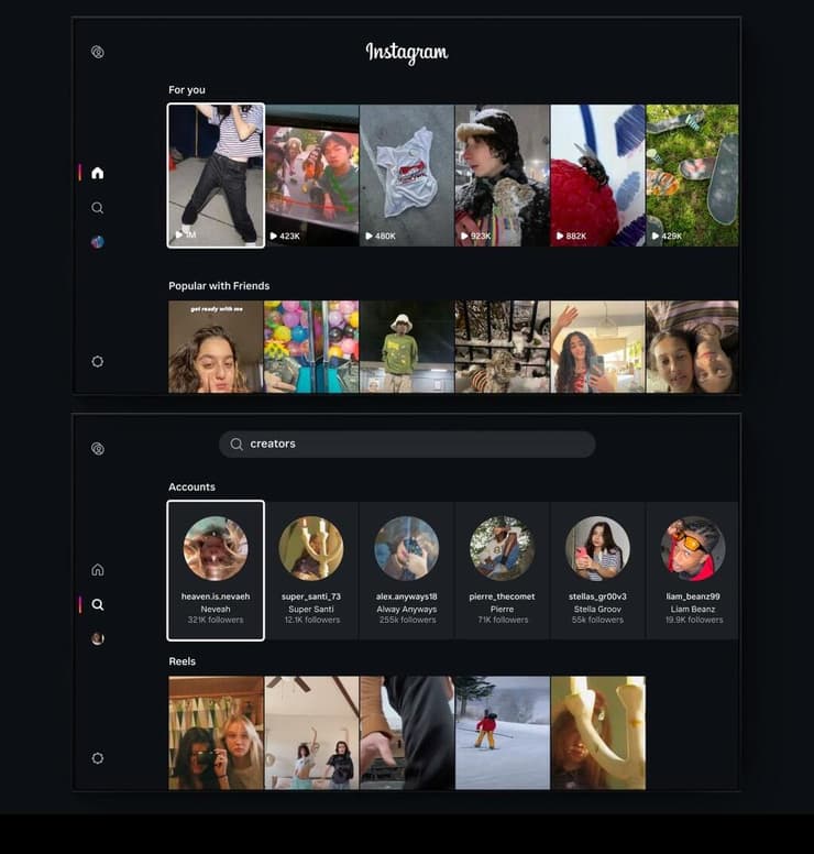 האפליקציה החדשה של אינסטגרם לטלוויזיה