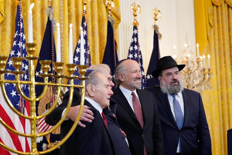 נשיא ארה"ב דונלד טראמפ טקס חנוכה הבית הלבן