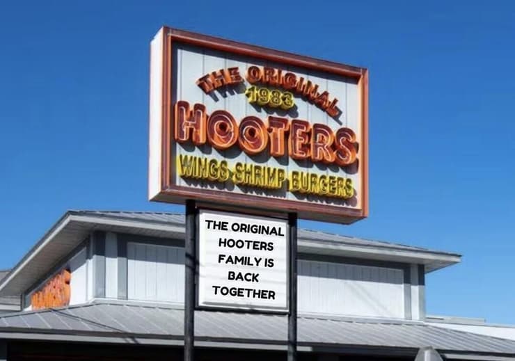 הוטרס. הרשת חוזרת למקורות, רק צנועה יותר (צילום מסך מתוך חשבון האינסטגרם של הוטרס) הוטרס