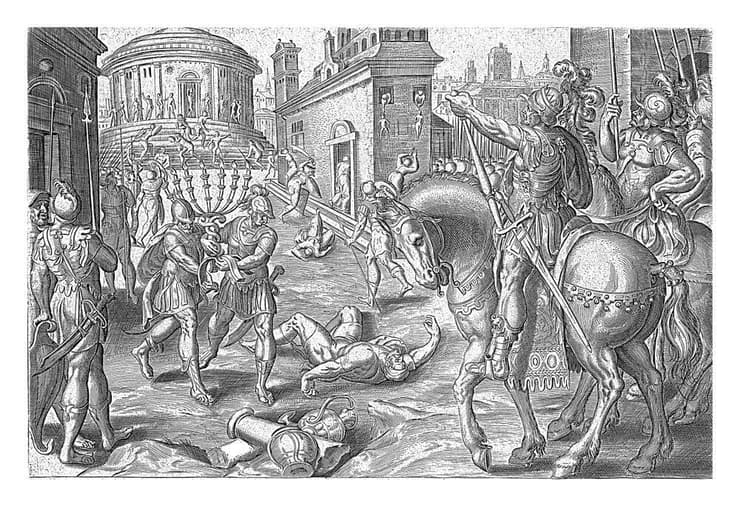 אנטיוכוס הרביעי בוזז את בית המקדש בירושלים