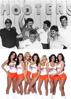 מייסדי הוטרס והמלצריות המקוריות (צילום: AP) מייסדי הוטרס והמלצריות המקוריות