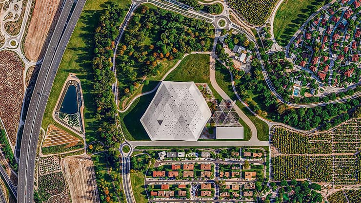 השטח המיועד להקמת קמפוס אנבידיה בקריית טבעון “פרויקט משנה מציאות עבור המועצה”. הקמפוס העתידי בקריית טבעון | הדמייה: אנבידיה