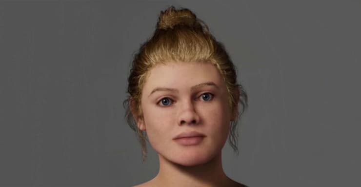 תמונה דיגיטלית שנוצרה מסריקה תלת-ממדית של גולגולתה של "אשת ראש החוף"