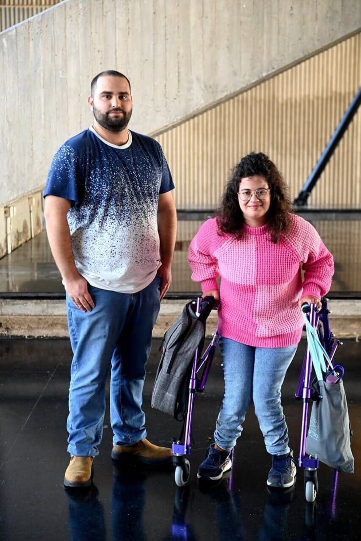 נעמה וספיר. ""מעליות שלא עובדות ומעלונים שלא מתוחזקים - הם דבר שבשגרה" (צילום: קובי קואנקס) נעמה אביטל וספיר משה