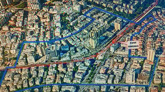 גבולות התכנון של השכונה (ללא קרדיט) גבולות התכנון של השכונה