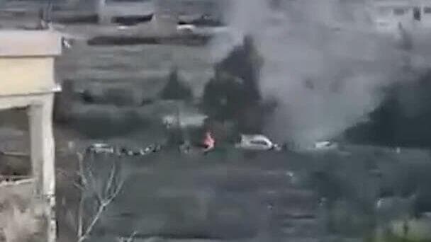 תיעוד מתקיפת הרכב בלבנון