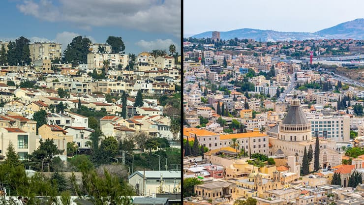 נצרת מול נוף הגליל