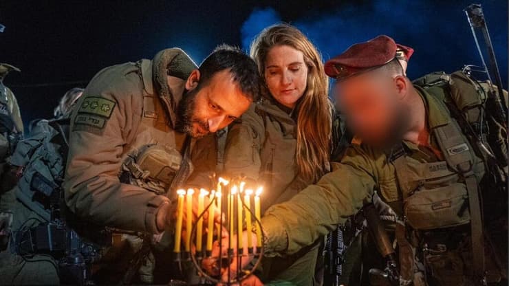 הדלקת נרות חנוכה ברצועת עזה