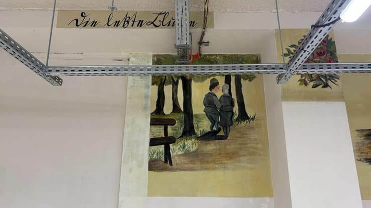 ציור שנחשף במרתף בית המשפט