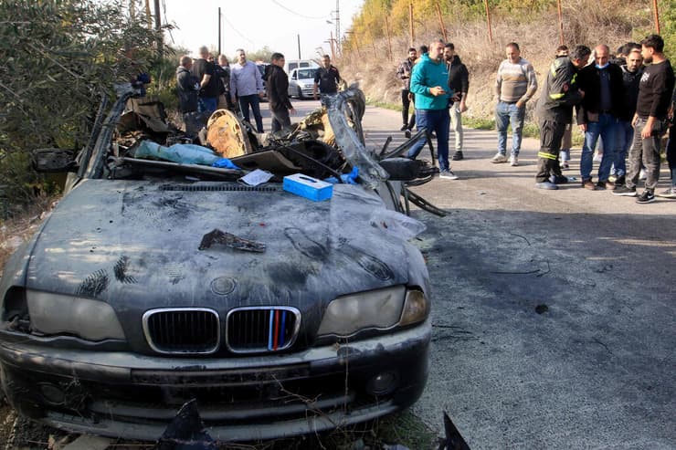רכב שהותקף על ידי צה"ל בדרום לבנון