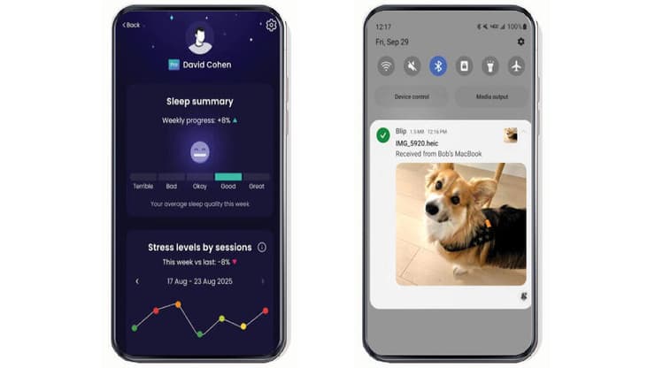 מימין: אפליקציית Blip, אפליקציית Trust Me