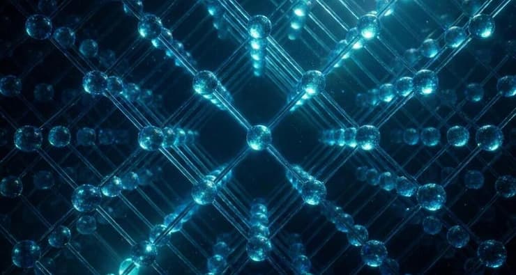 המרחב אינו ריק: הדמיה של מבנה "יהלום קובייתי" אין-סופי המורכב מכדורי פלאנק, המהווה את התשתית הפיזיקלית של היקום לפי המודל