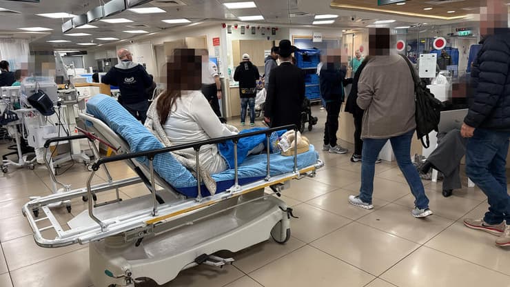 עומס ניכר בחדר המיון בשיבא בעונת מחלות החורף