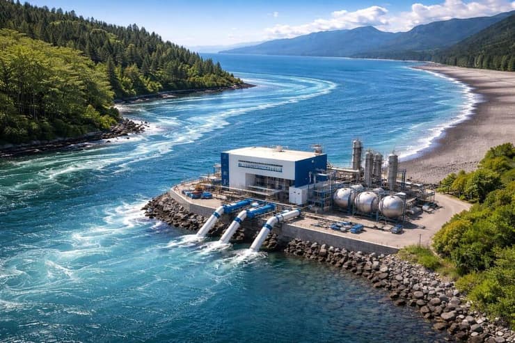 מתקן לייצור אנרגיה כחולה