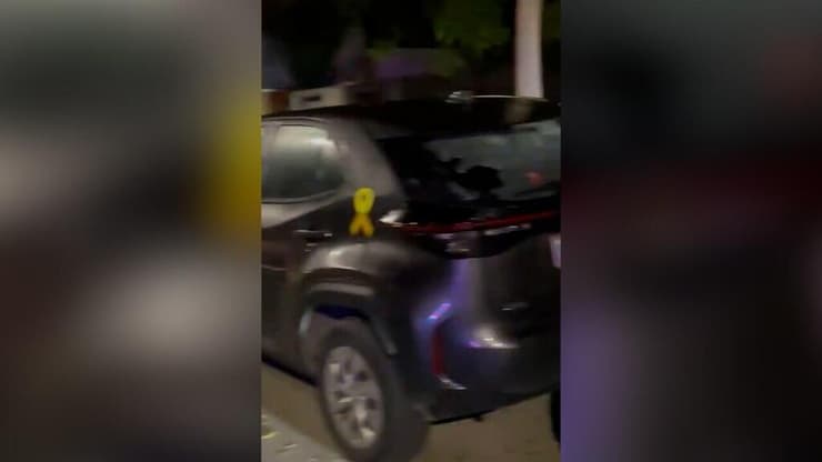 תיעוד מהצתת רכב ביישוב גבעות בר