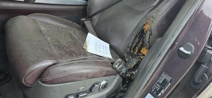 תיעוד מהצתת רכב ביישוב גבעות בר