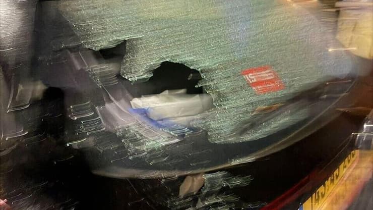 תיעוד מהצתת רכב ביישוב גבעות בר