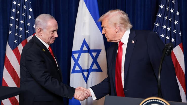 רה"מ נתניהו ו דונלד טראמפ ב מסע"ת ב מאר א-לאגו