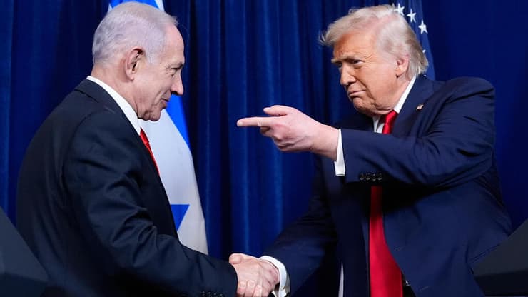 רה"מ נתניהו ו דונלד טראמפ ב מסע"ת ב מאר א-לאגו
