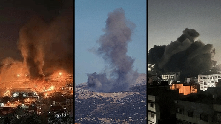 תקיפות בעזה לבנון איראן