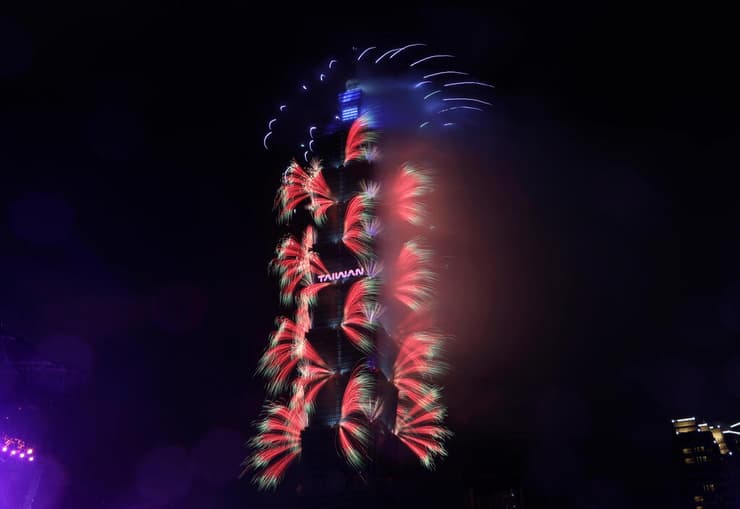 צילום: AP Photo/Chiang Ying-ying טאייפיי טייוואן חגיגות שנה חדשה 2026