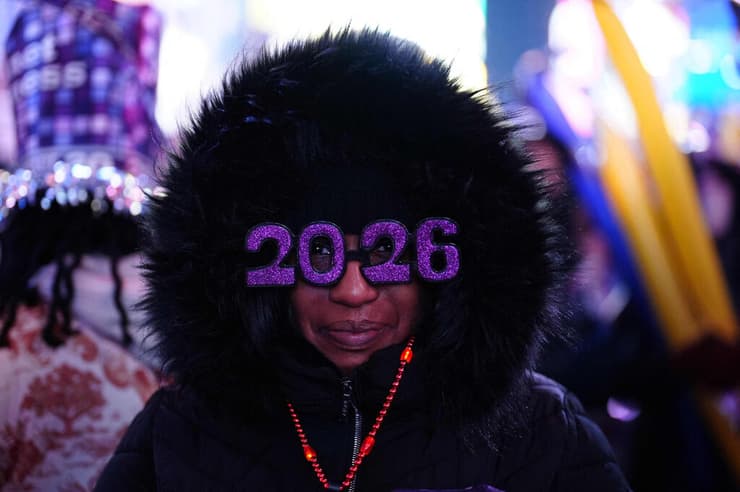 צילום: Adam Gray/Getty Images/AFP ערב השנה החדשה בניו יורק