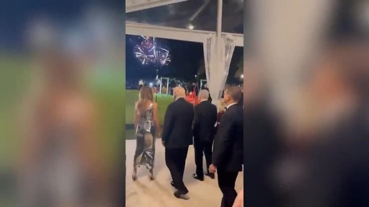 טראמפ ונתניהו במסיבת השנה החדשה במאר-א-לאגו, פלורידה