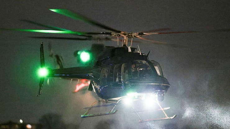 אחד מהמסוקים שנשלח לקחת את נשיא ונצואלה ניקולס מדורו מגיע למנהטן