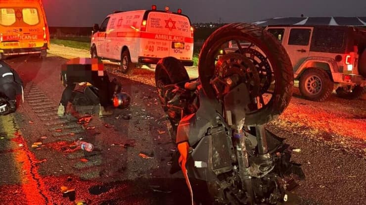 זירת התאונה בכביש 6