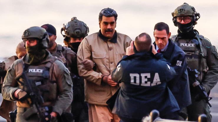 נשיא ונצואלה המודח ניקולס מדורו העברה ל בית משפט ב ניו יורק ארה"ב