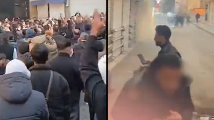 בבזאר הגדול של טהרן עימותים ב טהרן בין מפגינים לכוחות הביטחון