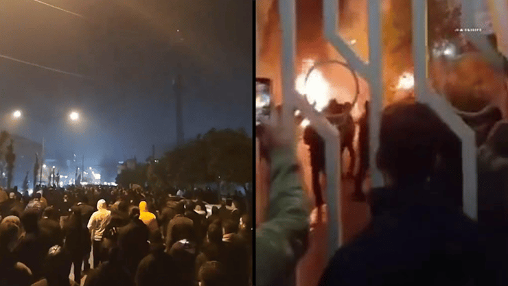 מפגינים בטהרן ומשהד